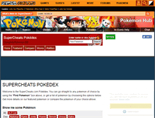 Tablet Screenshot of pokemon.supercheats.com